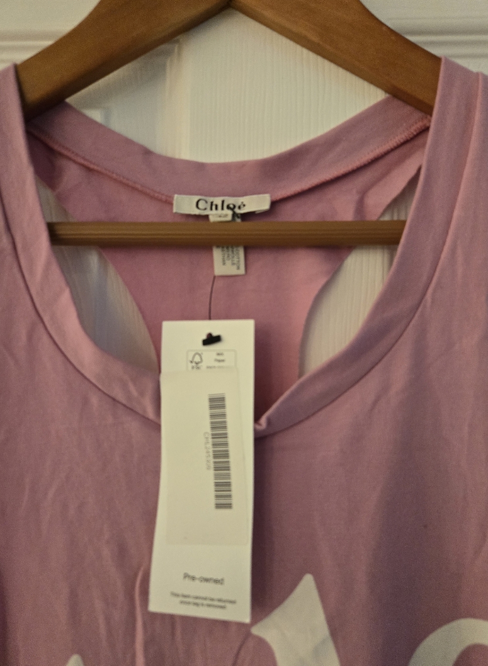 Chloé Pink Rcerback Tank Top - Picture 5 of 6